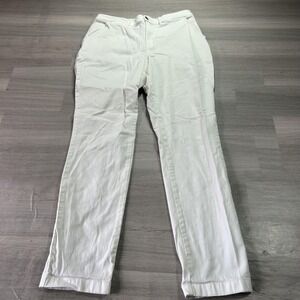 Garnet Hill Pants Womens 10 (30x30) White Pima Twill Chino Straight Stretch